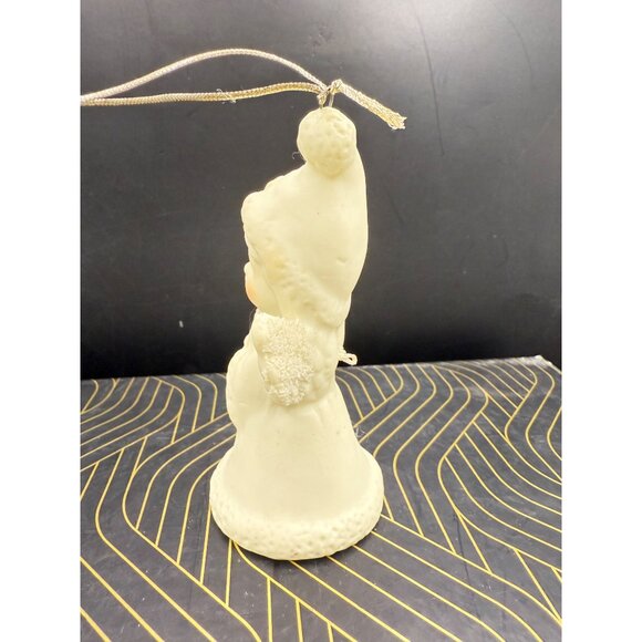 Vtg. Porcelain Angel Ornament With Knit Texture & Wings For Christmas Decor - Picture 5 of 8